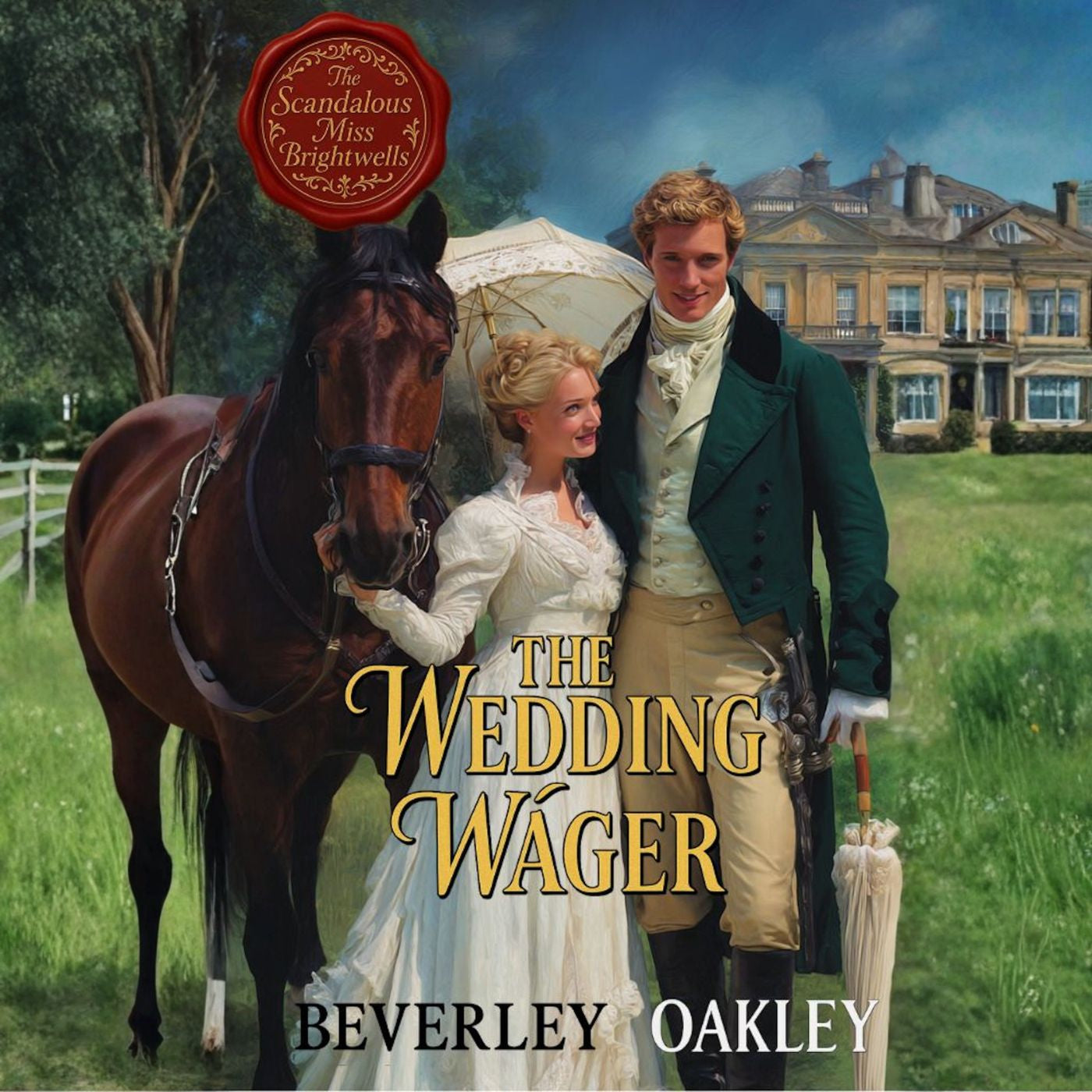Regency romantic comedy of The Wedding Wager audiobook cover