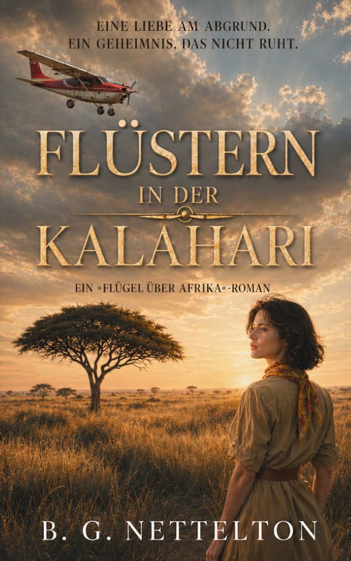 German cover of woman looking into the sky