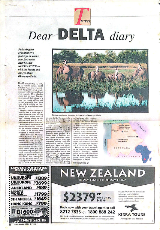 Working in the Okavango in 1992