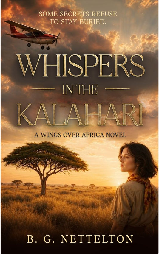 Woman looking over the kalahari desert