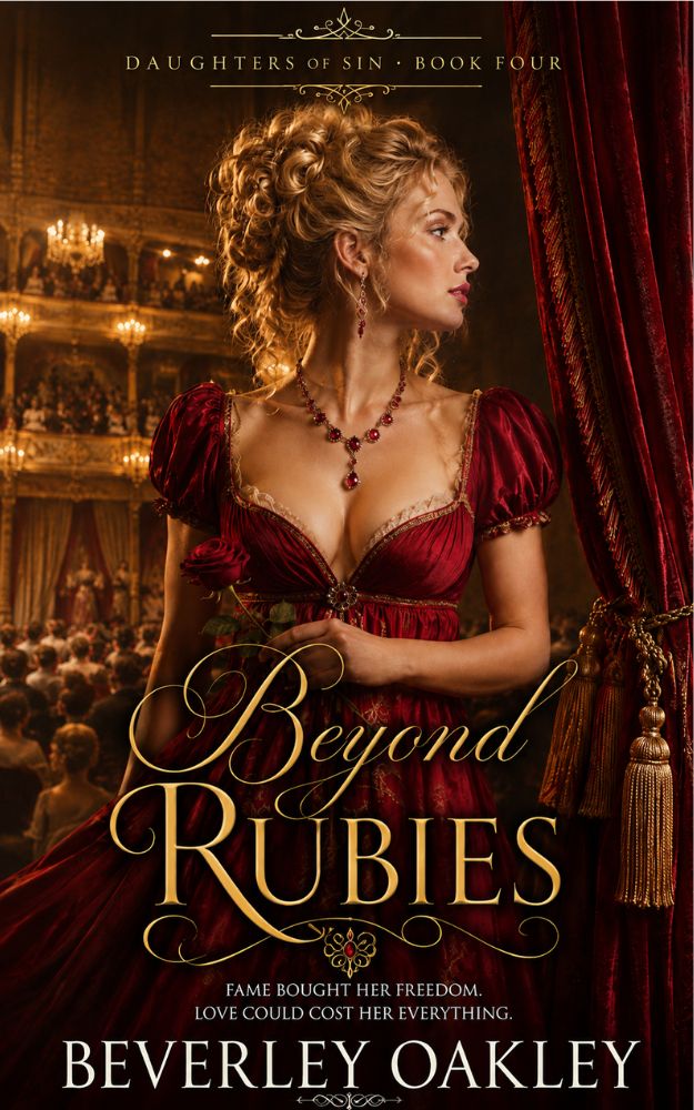 Girl in scandalous Red dress by a stage.