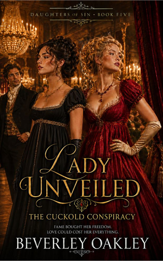 Two beautiful sisters of the Regency era on a book cover