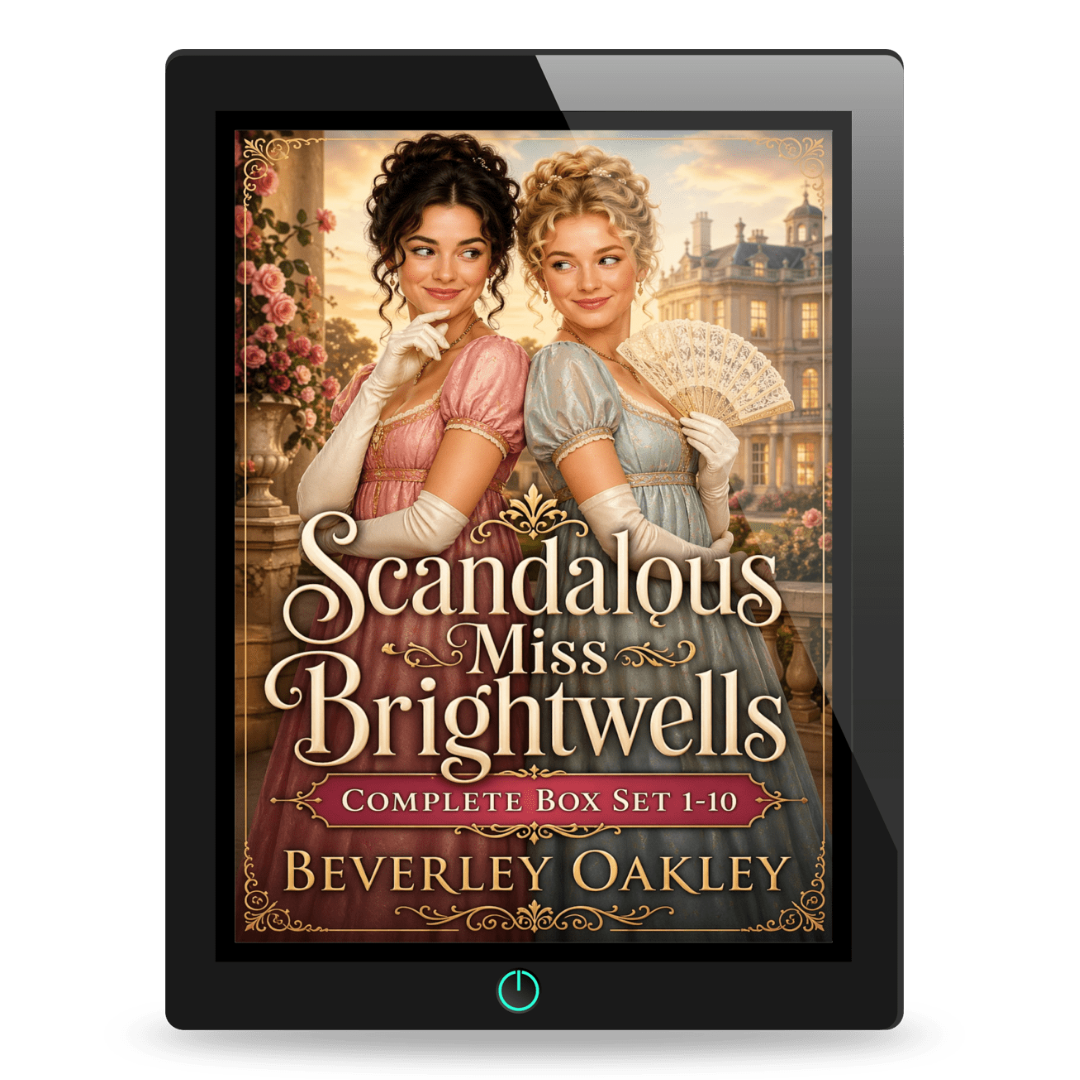 Picture of two beautiful young women in Regency gowns
