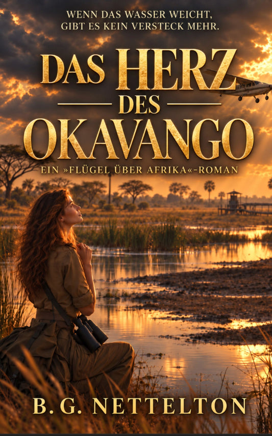Girl Looking over the drought-stricken Okavango