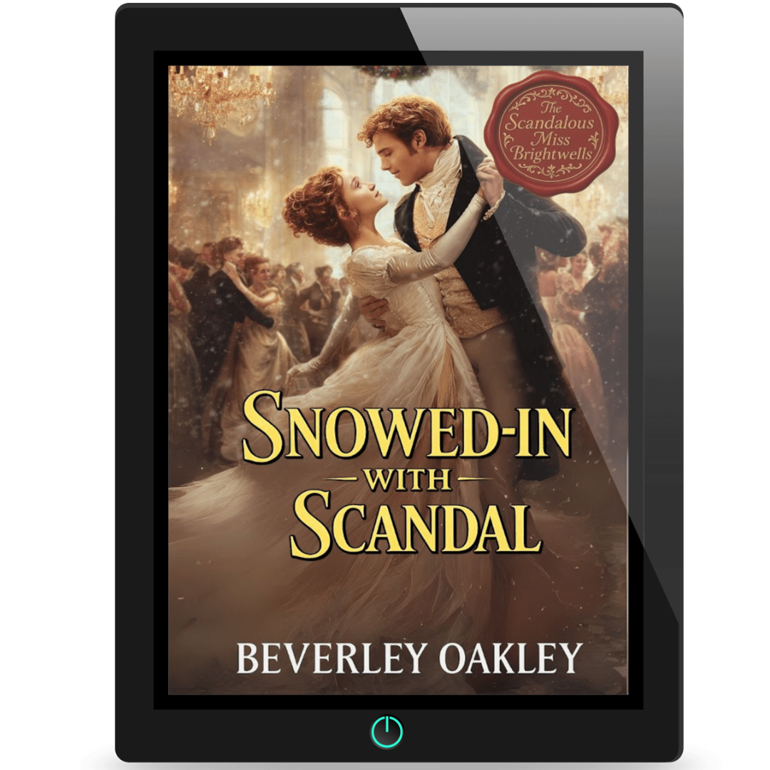 couple dancing in a regency ballroom romance cover