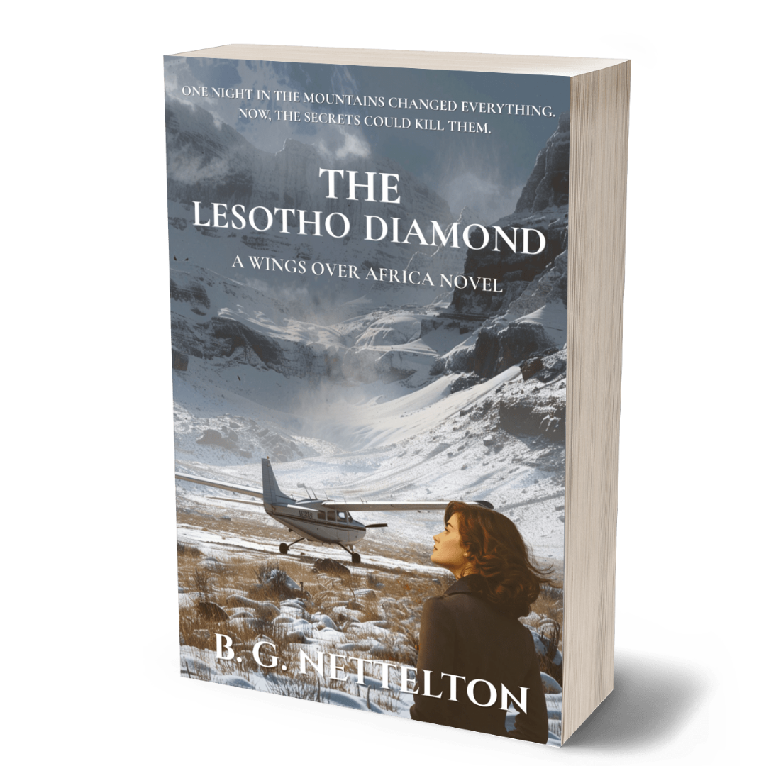 Book titled 'The Lesotho Diamond' by B.G. Nettelton with a mountainous landscape on the cover.