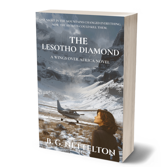 Book titled 'The Lesotho Diamond' by B.G. Nettelton with a mountainous landscape on the cover.