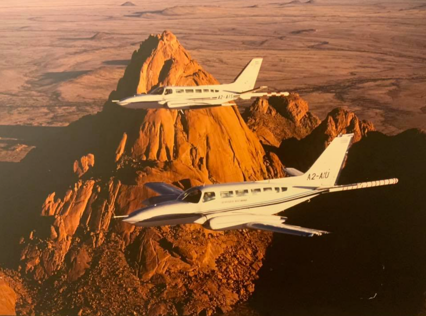 The 2 Cessna 404s I flew in in Namibia and Botswana