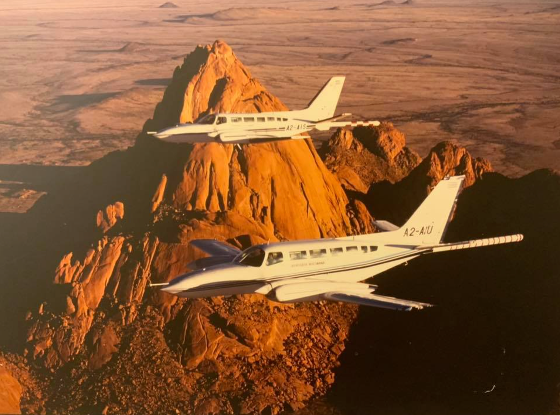 The 2 Cessna 404s I flew in in Namibia and Botswana